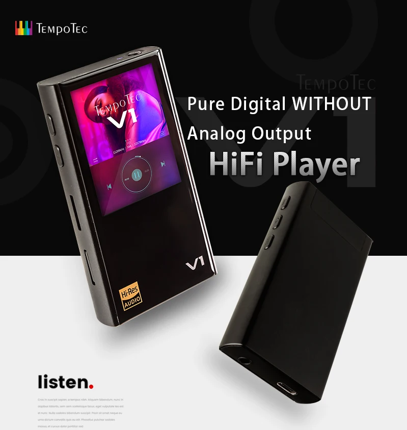 TempoTec V1 Hifi цифровой mp3-плеер без аналога и поддерживает Bluetooth LDAC IN& OUT для USB DAC& amp; усилитель