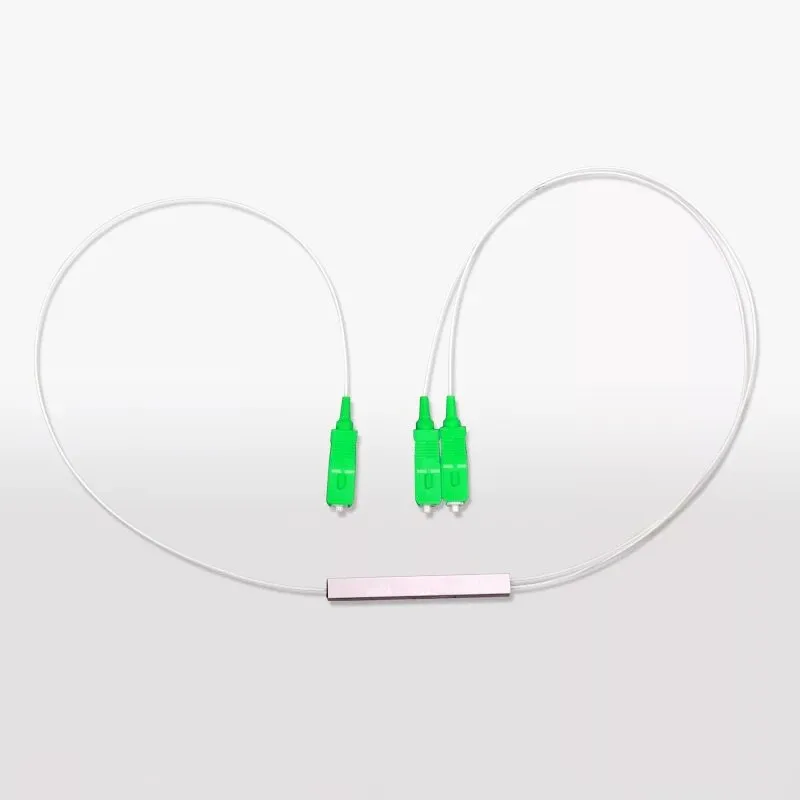 

Free Shipping 5PCS/Lot Fiber Optical PLC Splitter SC 1 : 2 Mini steel tube type 1x2 0.9mm Fiber Opitc Splitter SC/APC Connector