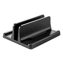 Vertical Laptop Stand, Aluminum Dual Laptop Holder with Adjustable Dock Compatible with Chromebook/Gaming Laptops