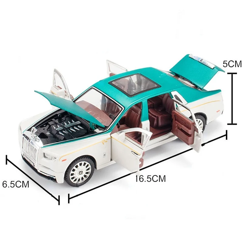 Модель модели фантомного автомобиля Rolls-Royce 1/32 литый Металлический Игрушечный
