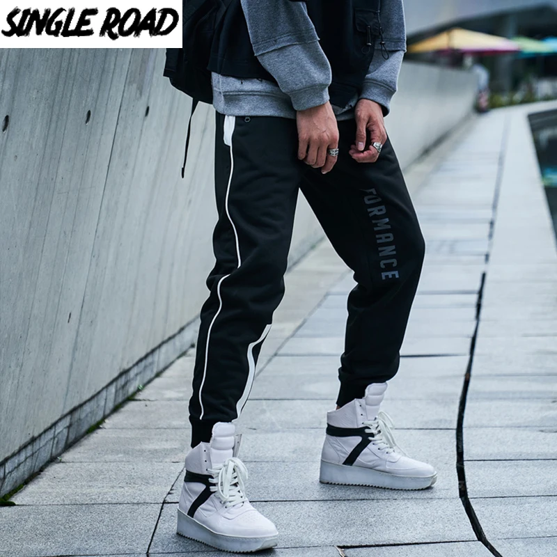 SingleRoad мужские спортивные штаны мужская мода 2020 полосатые бегуны хип хоп Японская