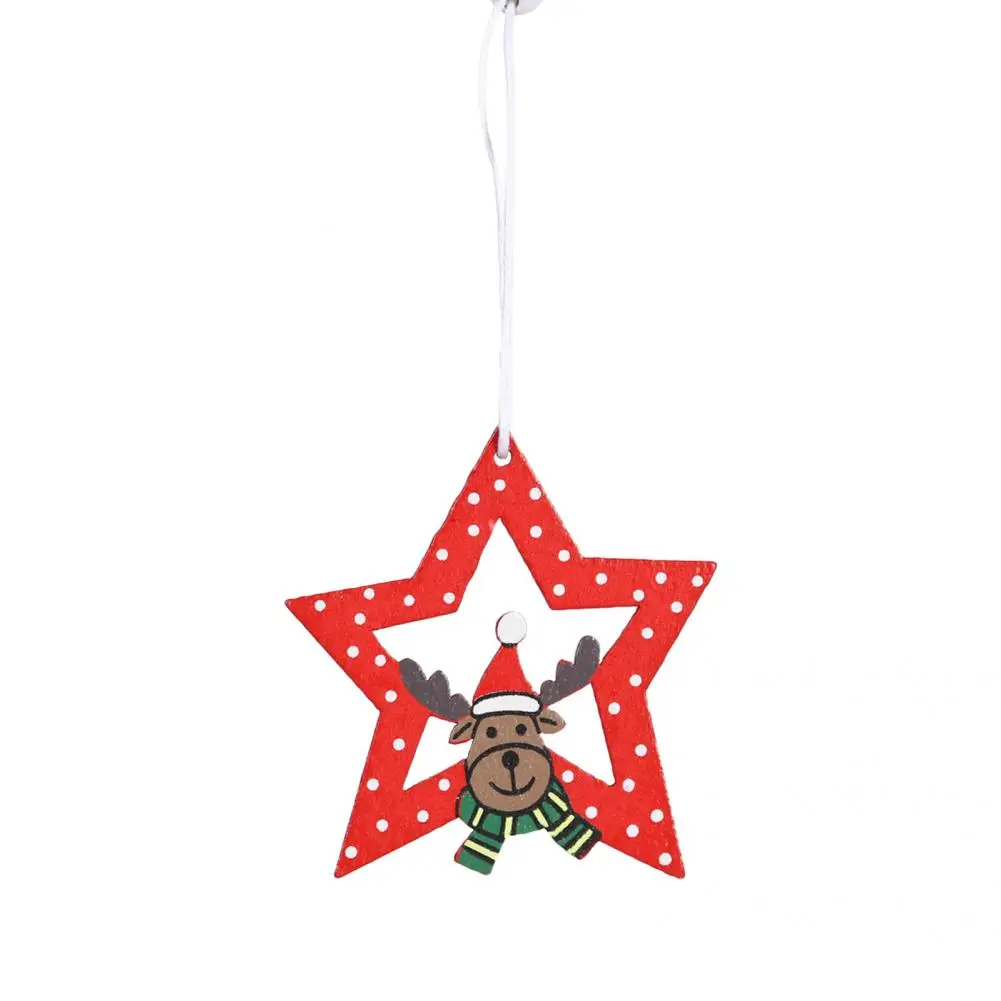 

12Pcs Useful Fine Workmanship Wooden Christmas Ornaments Versatile Wooden Christmas Ornaments Colorfast for Festival