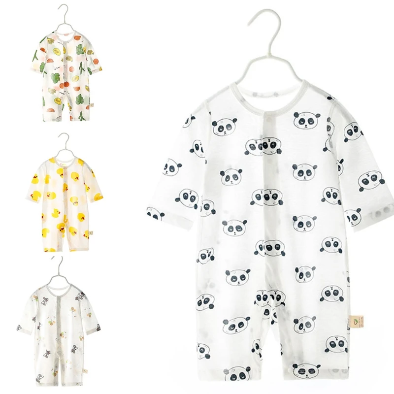 

Unisex Infant Onesie Summer Short Sleeve Design Suits Lovely Animal Patterns Cotton Clothes Care for Baby Dedicate Skin
