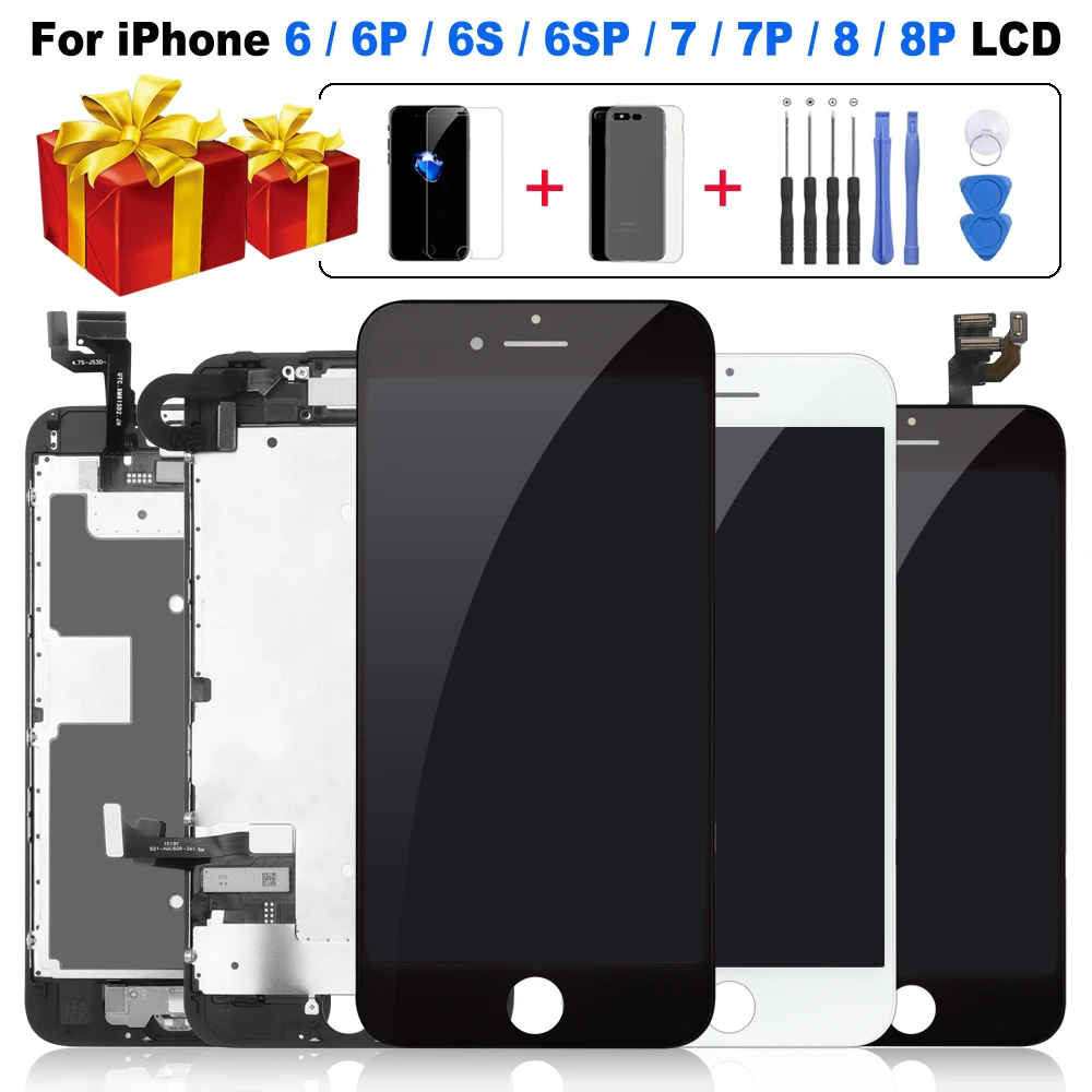 ЖК дисплей для iPhone 6 6S 7 8 Plus с сенсорным стеклом и дигитайзером экран замены