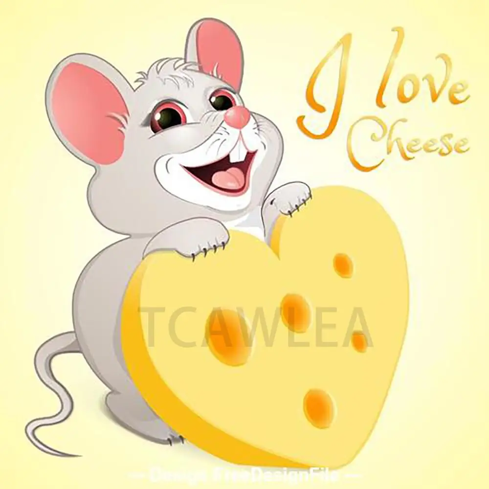 Мышь Love Cheese металлические резные штампы милые животные для рукоделия