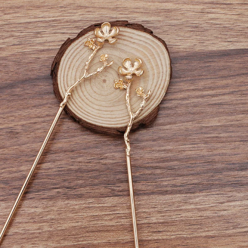 10 шт./лот металлические вилки для волос палочки в виде ветвей дерева китайская