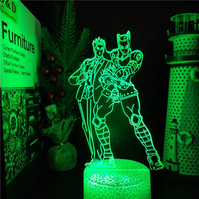3d лампа JoJo's невероятные приключения аниме светодиодный ночник с сенсорным USB