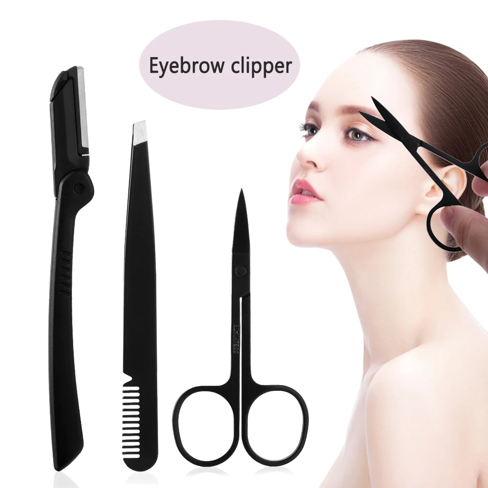 1 шт. Профессиональный ножничный резак для ресниц машинка стрижки бровей косый