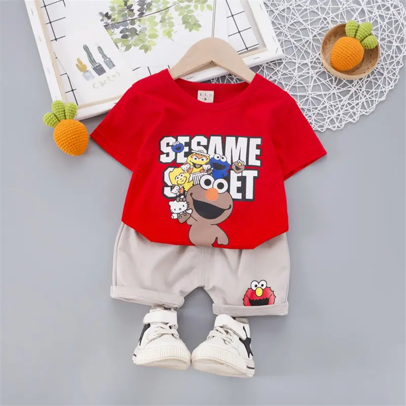 

Summer Baby Boy Girl Clothes Infant Cartoon Car Pattern T Shirt Shorts 2pcs/sets Kids Fashion Garment Children Casual Sport Suit