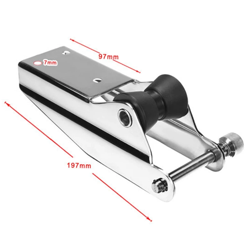 

BSET MATEL 2Pcs Stainless Steel 316 Bow Anchor Roller Fixed Marine Boat Docking Roller Spring Loaded Pin Prevent