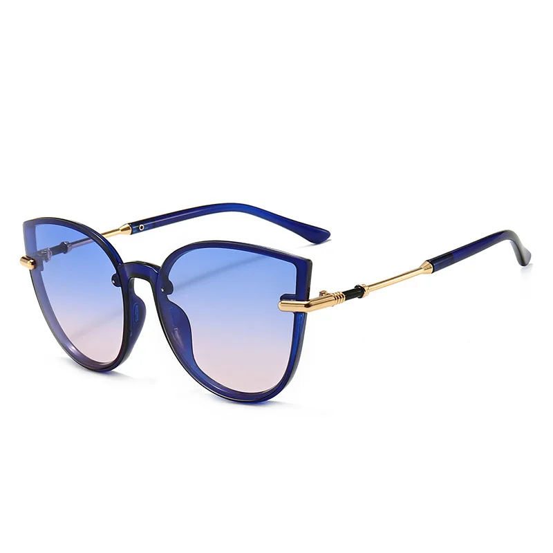 Новые женские солнцезащитные очки кошачий глаз с тонированными цветными линзами