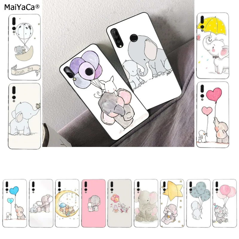 MaiYaCa слон мультфильм узор ТПУ Мягкий Сотовый телефон чехол для Huawei P10 lite P20 pro P20lite