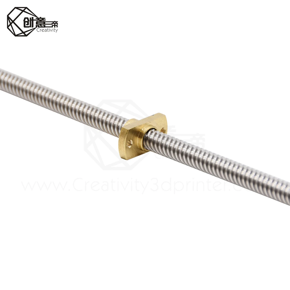 2pcs lead 8mm 365mm ender 3 v2 z axis rod lead screwbrass nuts for ender3ender 5 creality 3d printer parts free global shipping