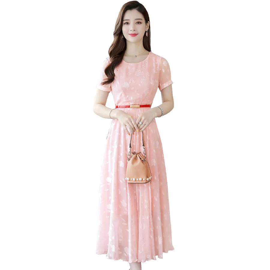 2022 Spring Summer Beach Vacation Chiffon Maxi Dresses Plus Size Print Vintage Runway Dress Elegant Women Bodycon Party Vestidos | Женская