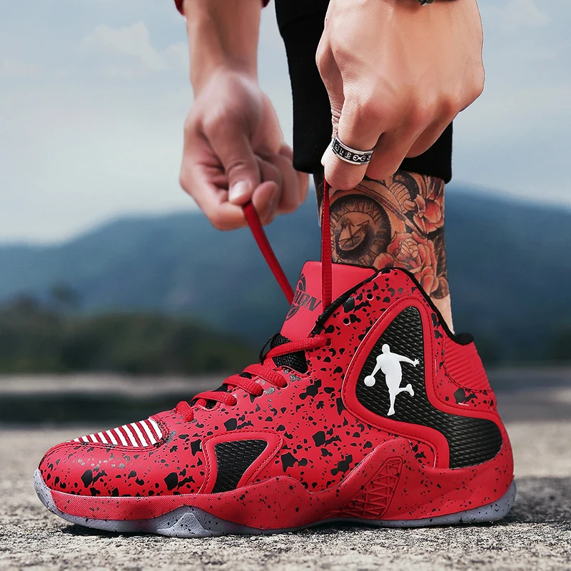 Man High-top Jordan Basketball Shoes Men's Cushioning Light Sneakers Anti-skid Sports Basket Homme | Спорт и развлечения
