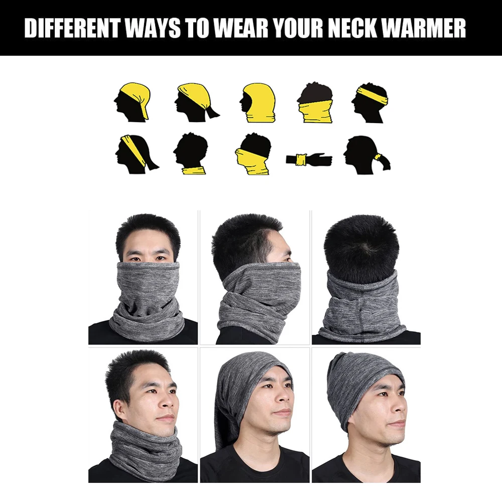 Зимние средства ухода за кожей шеи теплые гетры маска для лица круглые шарфы одна