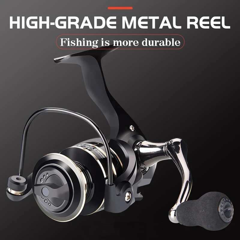 

Metal Spinning Reels AC2000-7000series 8KG Max Drag Spool Gear Ratio5.2:1Stainless Steel Fishing Reel Saltwater Reel for Fishing