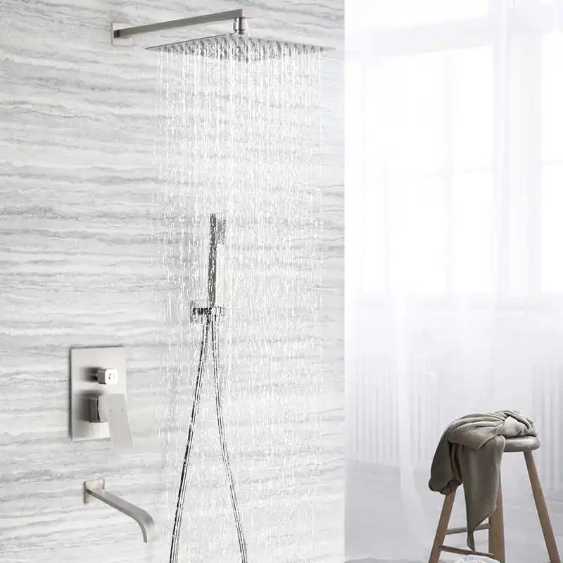 Душевые сборки Квадратный Дождь 304 скрытый бассейн из нержавеющей стали