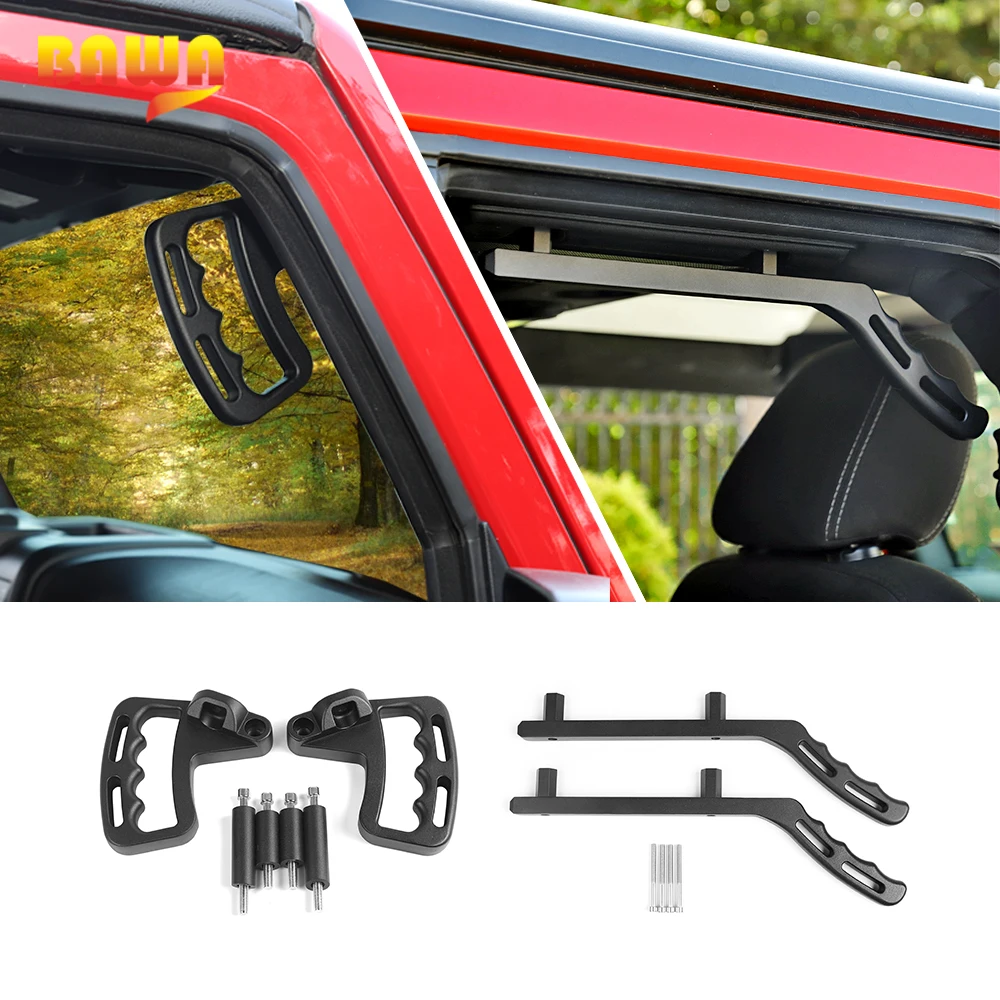 

BAWA Car Armrests for Jeep Wrangler JK 2007-2017 Auto Front Rear Grab Handles for Jeep Wrangler JK Interior Accessories