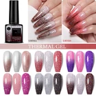 UR SUGAR 7,5 мл термальный лак для ногтей гель Блестящие Блестки эффект изменение цвета лак блеск замочить от температуры меняющий Цвет гель