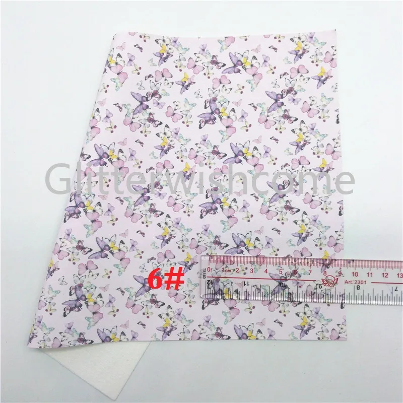 Блестящий виниловый чехол для бантов с принтом бабочки 21x29 см A4 искусственная