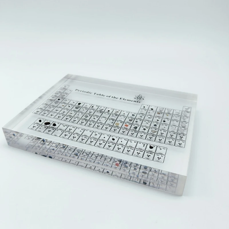 

Elements Periodic Table Acrylic Real Chemical Element Display Card for Students Teaching School Day Birthday Gift 3D Physical V