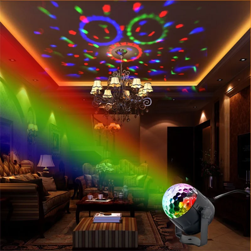 

Mini RGB Disco Light DJ LED Laser Stage Projector Red Blue Green Lamp USB Rechargeable Wedding Birthday Party Lamp night light