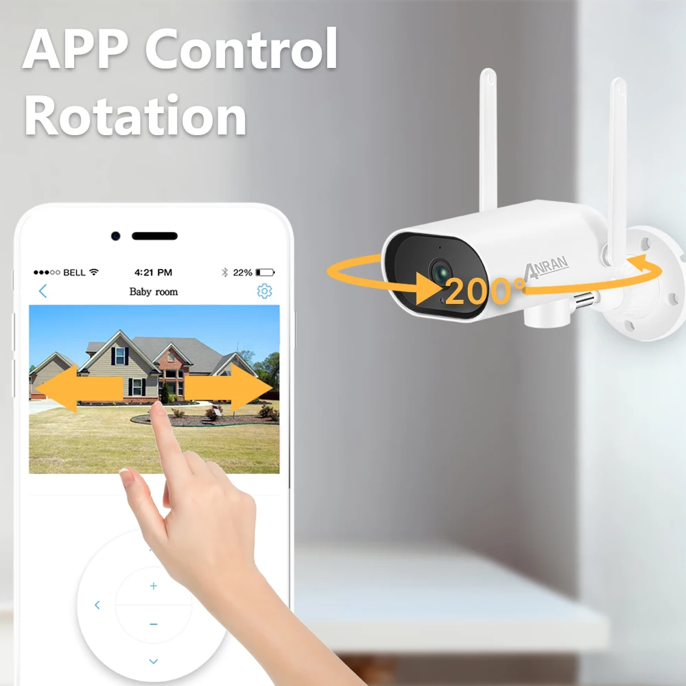 ANRAN PTZ 3MP система видеонаблюдения 1296P Водонепроницаемая наружная камера