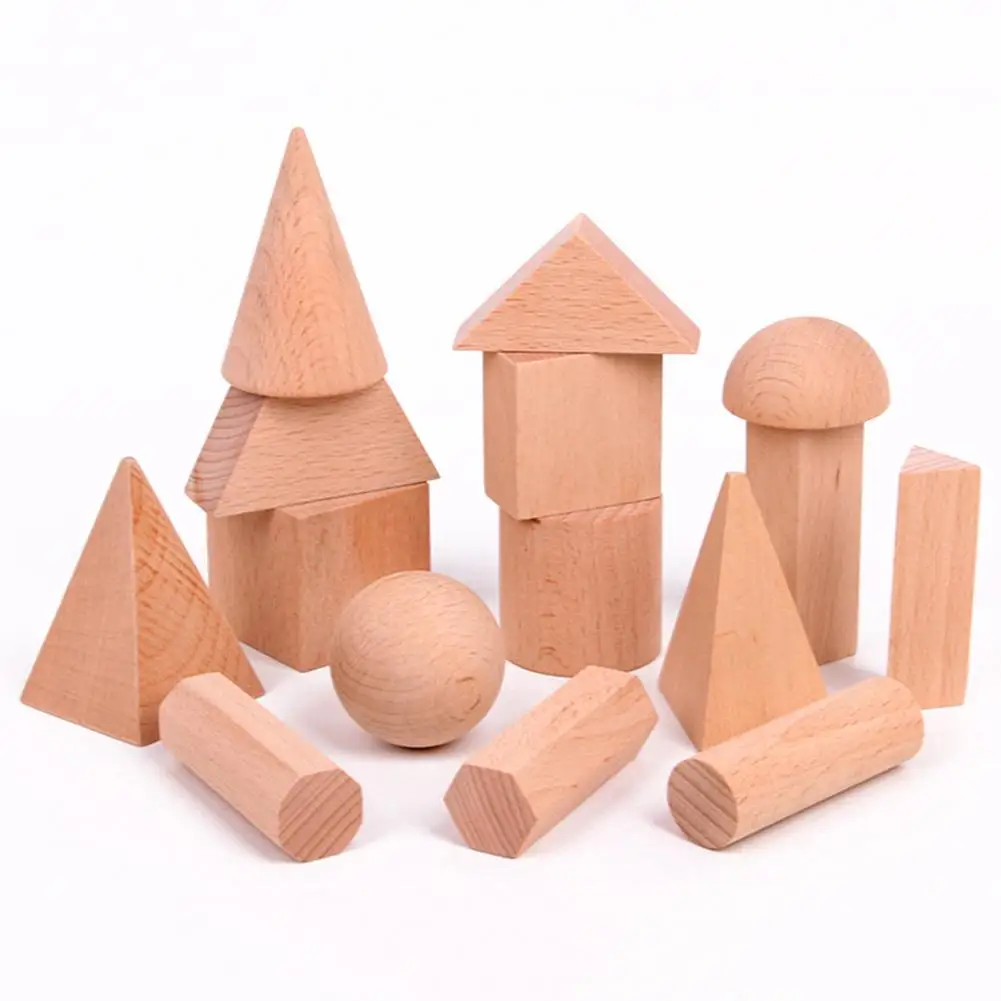 15 шт. детские деревянные геометрические блоки| |