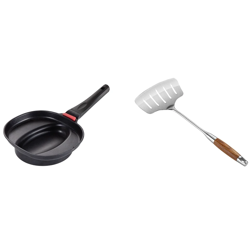 

Japanese Style Omurice Pan Non-Stick Frying Pan With Fish Spatula,Slotted Spatula And Long Handle,Pancake Spatula