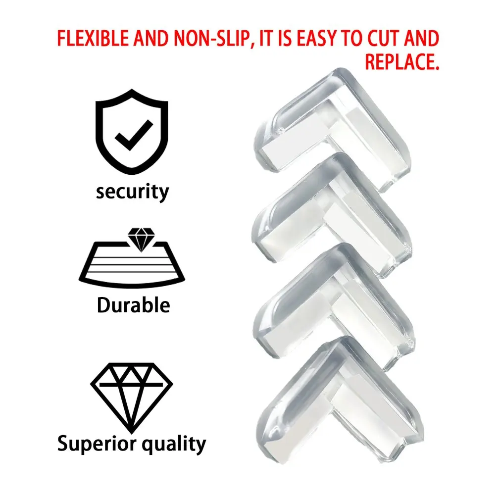 

4pcs Baby Child Safety Protect Table Desk Corners Cushion Guard Bumper Thickened Guard Mat Safe Crash Protection Cover Pads