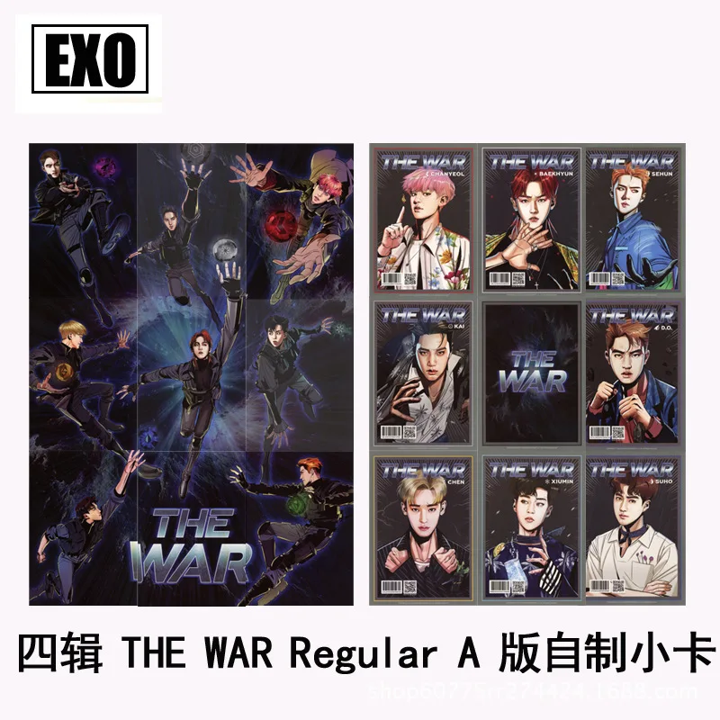 1 комплект Kpop EXO мультфильм Фотокарта для коллекции фанатов высокого качества EXO Kpop войны обычный альбом фото карты Новое поступление