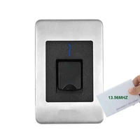 new ip65 waterproof zk rs485 biometric fingerprint reader access control rfid reader compatible with inbio access control system