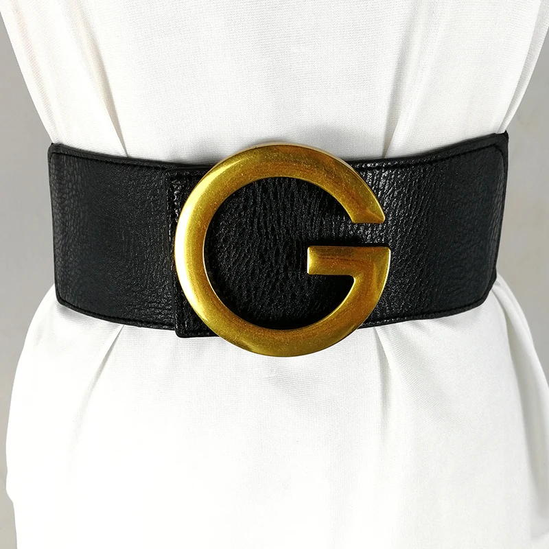 

Designer belts for women high quality corset belt luxury brand wide cinturon mujer elastic cummerbunds big ceinture femme
