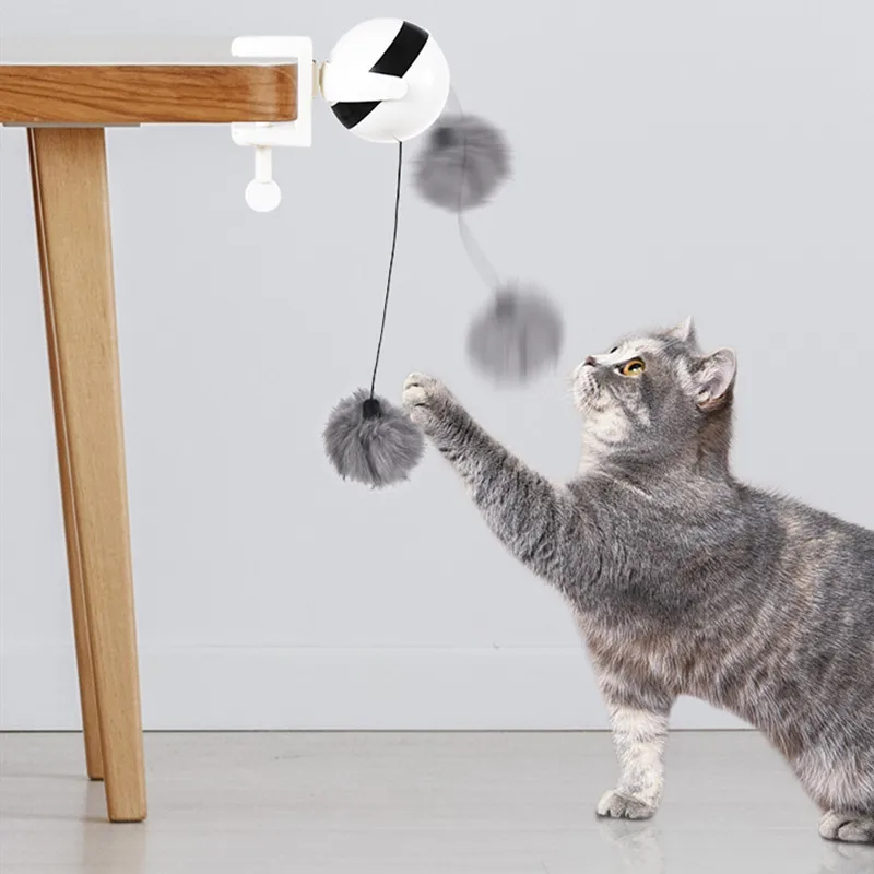 

Electronic Cat Toy Interactive Cat Teaser Toy fun Yo-Yo Lifting Ball cat play Flutter Rotating Interactive Puzzle Pet Toy