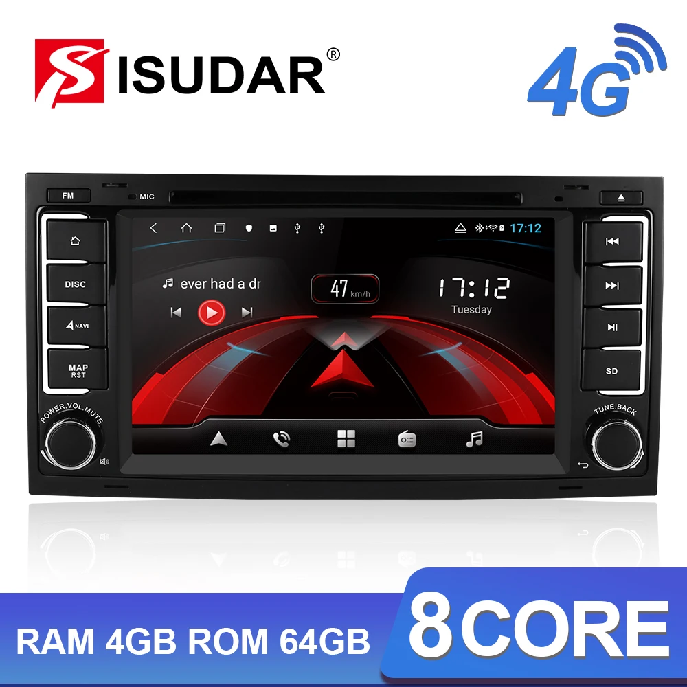 Isudar H53 4G Android Авто Радио 2 Din для Volkswagen/Touareg Автомобильный мультимедийный dvd-плеер Восьмиядерный ram 4 Гб rom 64G DSP DVR камера