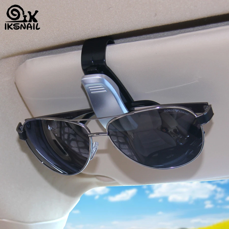 

IKSNAIL Car Auto Sun Visor Sunglasses Clip Universal Ticket Card Clamp Fastener Clip Holder Car Pen Glasses Case Box Accessories