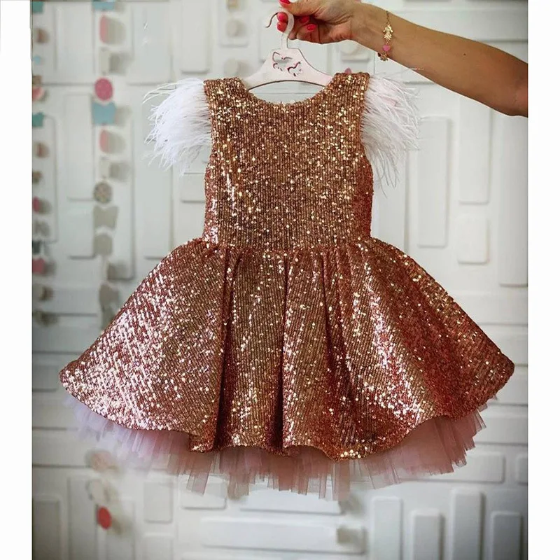 

Girls Dress Gold glitter gorgeous Princess Children Dress Wedding Gown Kids Dresses for Girls Birthday Party Dress Vestido Wear