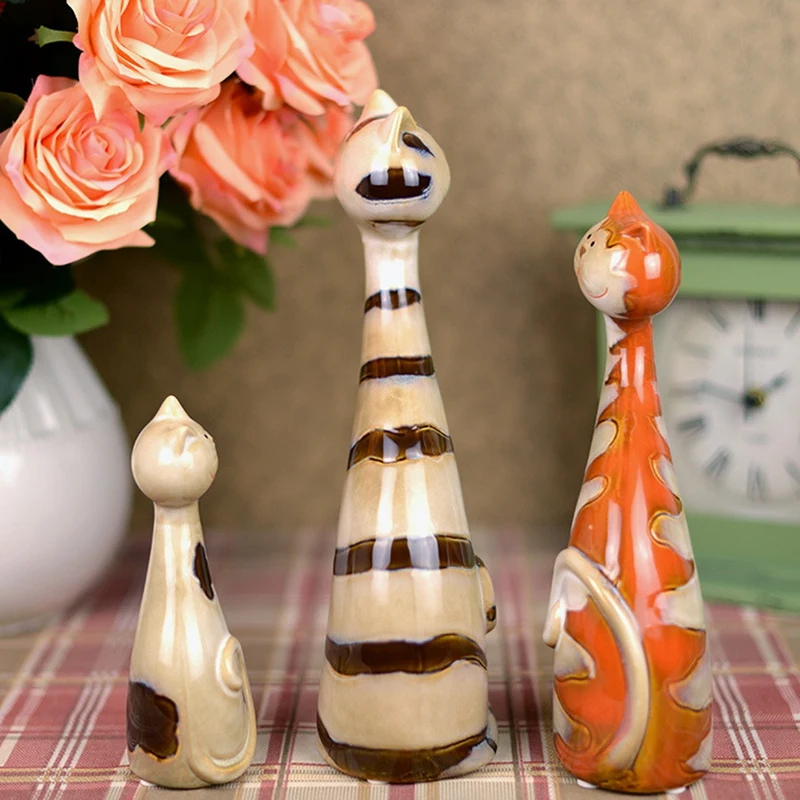 Керамические украшения милые вещи теплая семья три котята высокотемпературное