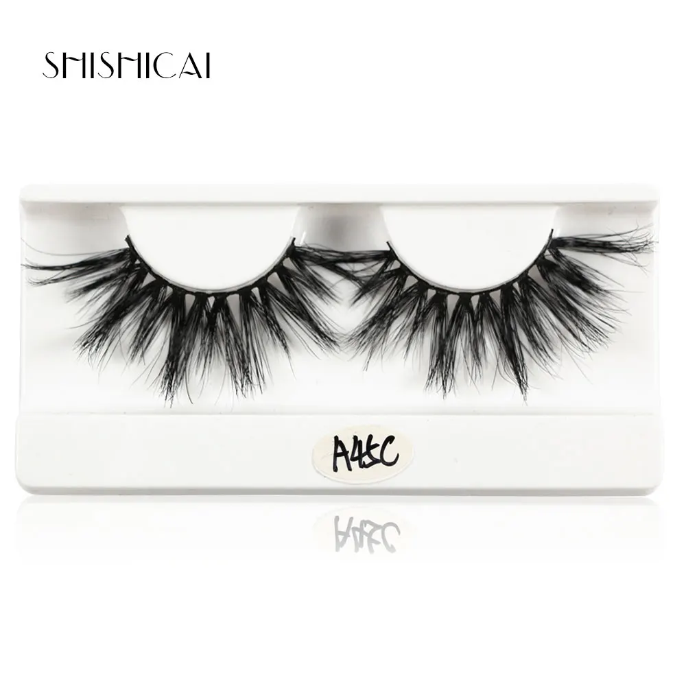 SHISHICAI 25 мм норковые ресницы 100% без зверей ручная работа полные Мягкие Накладные