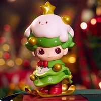 specific character dimoo christmas series opened blind box kawaii toys doll cute anime figure gift home decoration accessories