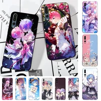 toplbpcs anime re zero ram rem phone case for huawei p30 40 20 10 8 9 lite pro plus psmart2019