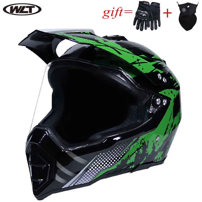 the latest full face WLT motorcycle helmet offroad rally helmet men ATV mountain bike DH downhill cross-country helmet DOT helm