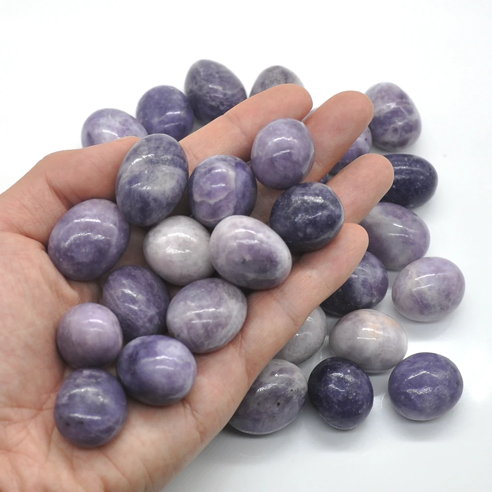 

Natural Round Lilac Lepidolite Crystal Tumbled Bulk Healing Mineral Specime Gemstones Gem Raw Aquarium Decoration Gift