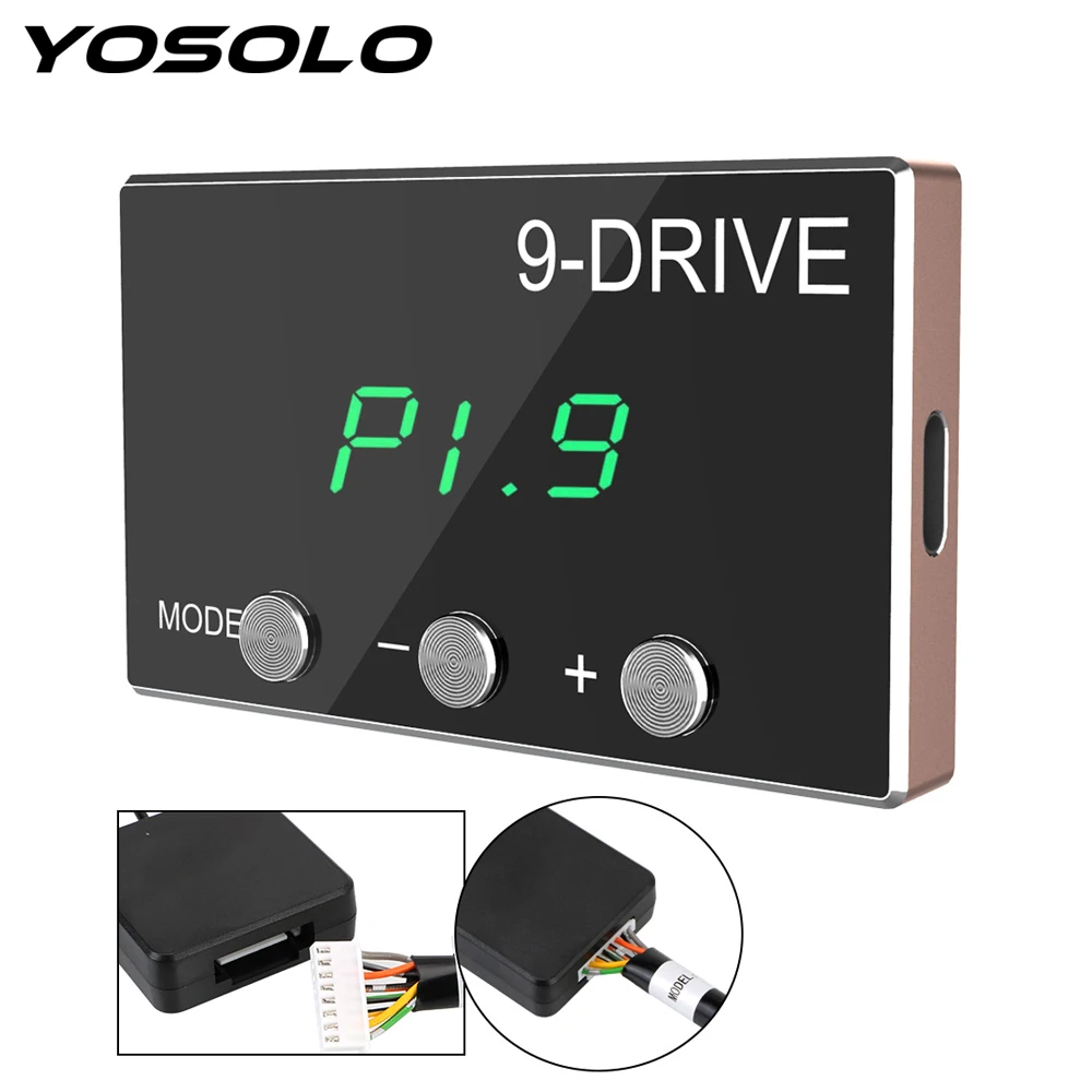 

YOSOLO Tuning Parts Accessory Plug Play 9 Drive 5 Modes Racing Accelerator Potent Booster Throttle Response Controller
