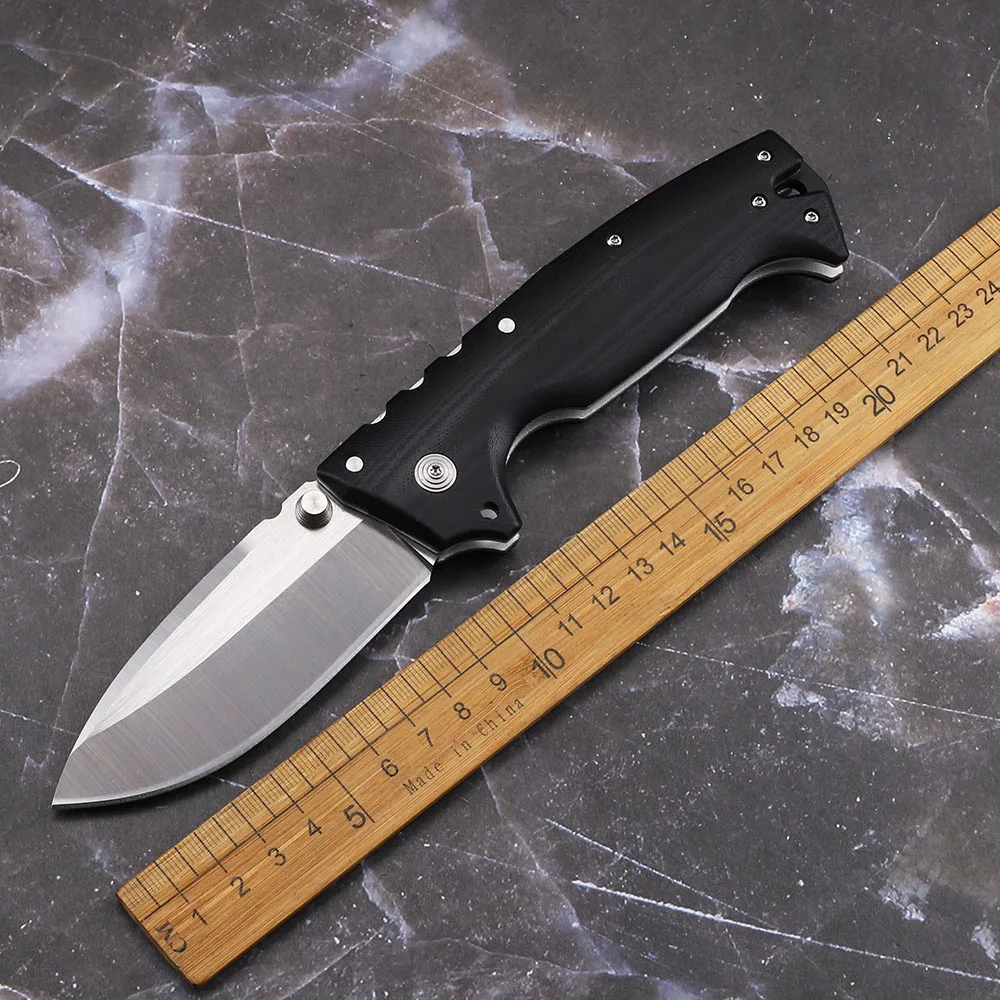 

D2 Blade G10+ Steel Handle Camping Hunting Outdoor Climbing Fishing Pocket Fruit Portable Multi-tool Tactics Folding Knife