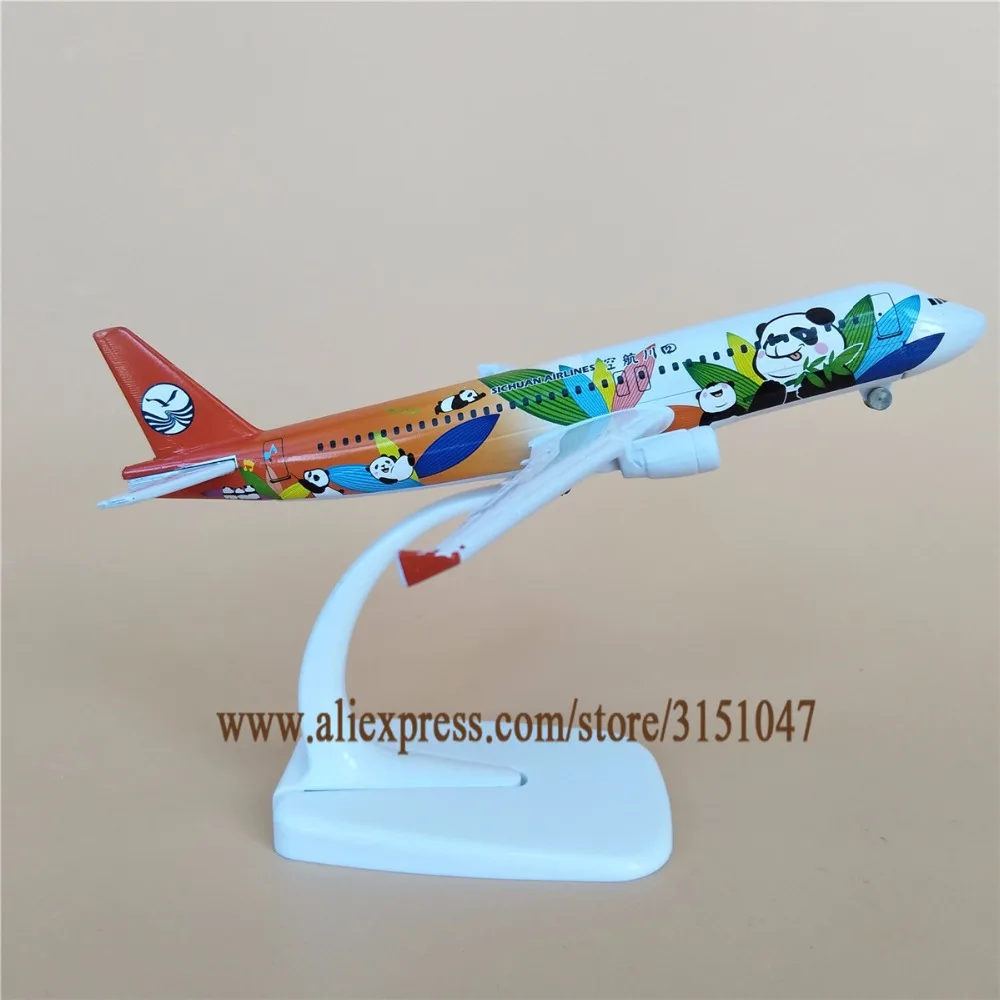 Новая модель самолета Air China Sichuan Airlines аэробус 320 A320 мультяшная панда из