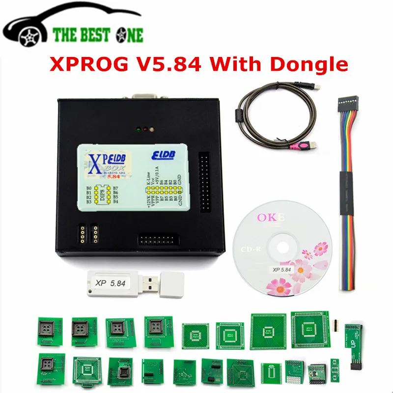 ЕС версия Xprog V5.84 EEPROM IMMO DASH ECU Программист Полный Адаптеры X-PROG м коробка V5.75 XPROG-M V5.72