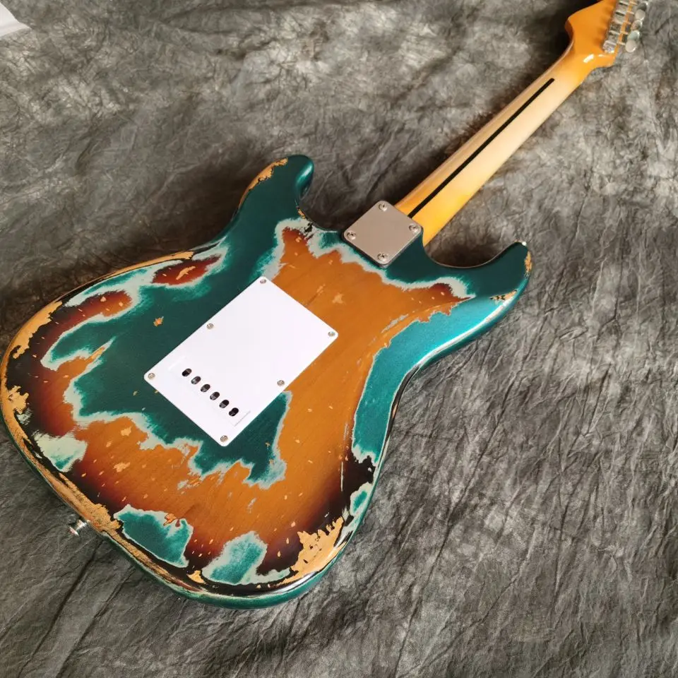 Новый стиль. Синий цвет мощи электрогитара высокое качество Звукосниматели