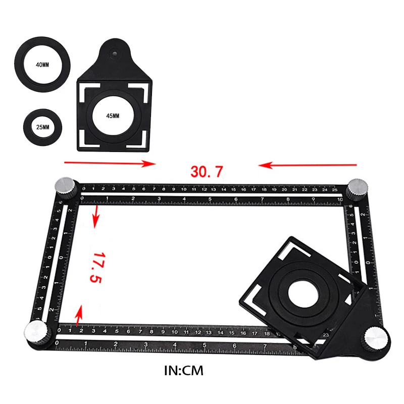 Многоугольная измерительная линейка 6-сторонняя складная перфорированный